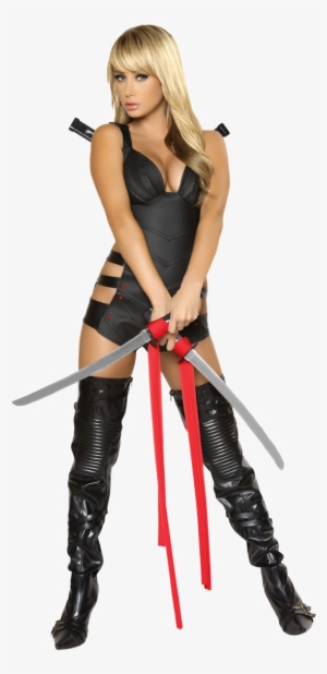 Girl Png - Roma Costume 2 Piece Sexy Assassin Costume, Black, #101351