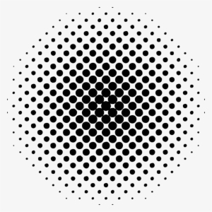 Halftone Ben-day Dots Black And White - Halftone Circle Vector #101818