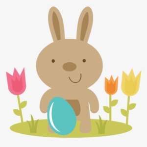 Easter Bunny In Flowers Svg Files Easter Svg File Bunny - Printable Easter Bunny Story #101898