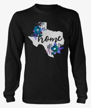 Texas Home Chalkboard Watercolor Flowers State T-shirt #101969