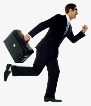 Businessman With Briefcase Png Image - Man Running With Bag #101971