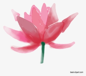 Watercolor Lotus Free Clip Art - Watercolor Painting #102193
