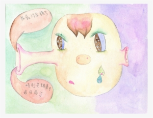 Cut A Picture Into A Story,2015 Watercolor On Paper - Child Art #102935