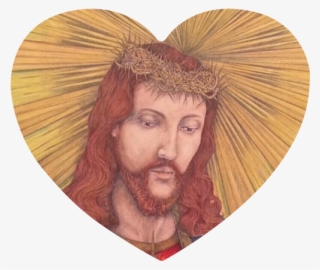 Sacred Heart Of Jesus Christ Drawing Heart-shaped Mousepad - Jesus #103016