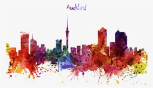 Bleed Area May Not Be Visible - Auckland Skyline Black And White #103047