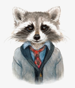 Illustration Watercolor Painting Watercolour - Raccoon Art #103181