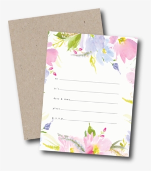 Delilah Ready To Go Invitation Set Flower Floral Watercolor - Delilah #103398