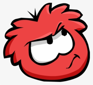 Red Puffle Thinking - Club Penguin Thinking Emoji #103577