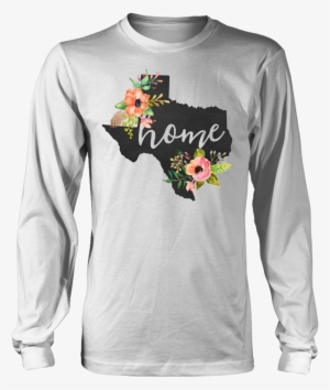 Texas Home Chalkboard Watercolor Flowers State T-shirt - Love Being African, Gambia #103639