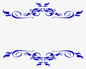 Decorative Line Gold Clipart Swirl - Royal Blue Design For Wedding Invitation #104065