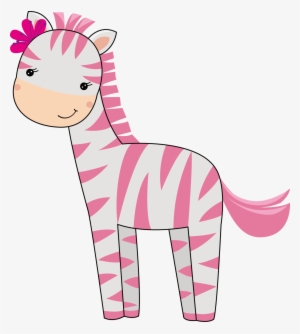 Giraffe Clipart Girly - Baby Pink Zebra Clipart #104096