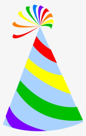 Rainbow Party Hat Sky Blue Clip Art At Clker - Rainbow Party Hat Clipart #104929
