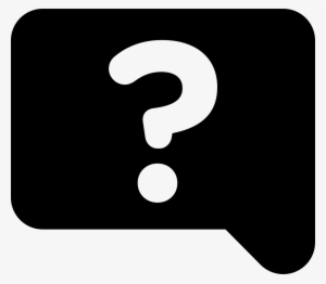 Vector Black And White Speech Bubble With Question - Question Mark #104956