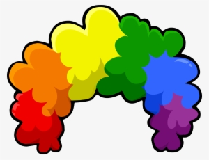 Clipart Library Afro Transparent Club Penguin - Clown Wig Clip Art #105122