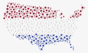 Map Of The Usa Flag Clipart Png - Transparent Background Icon Png #105233