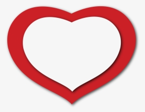 Transparent Red Heart Png Clipart - Red And White Heart Png #105484
