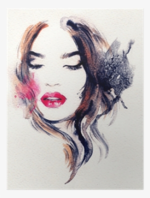 Abstract Woman Face - Art Print: Ismagilova's Abstract Watercolor .woman #106395