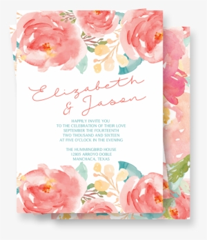 Floral Watercolor Invitations #106758