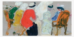 Painting Of Figures In A Conversation - Painting #106941