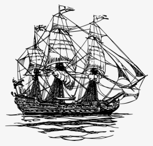 Sailing Ship Drawing Boat - British Ships 18th Century #107555