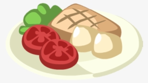 Tuna Steak With Vegetables - Steak And Vegetables Clipart #107630