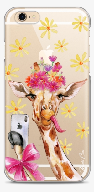 Coque Iphone 6/6s Watercolor Floral Giraffe - Mobile Phone Case #107931