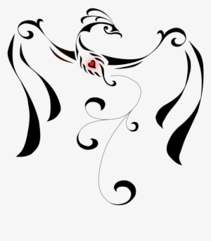 Heart Abdomen Phoenix Tattoo Design Photo - Phoenix Tattoo Line #108327