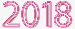 2018 Neon Effect Png Images - 2018 In Pink Png #108376