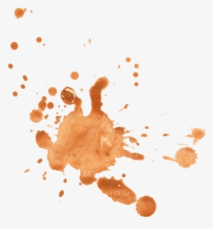 Clip Art Transparent Library Watercolor Splatter Png - Orange Watercolor Splash Png #109013