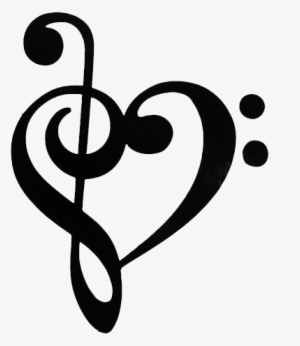 Clef Note Resolution - Music Note Heart Png #109222