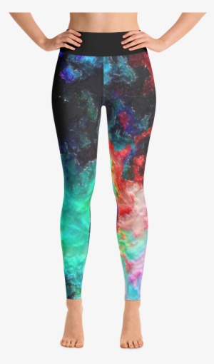 Watercolor Abstract All Over Print Yoga Leggings - Blaue Wolf Yoga Leggings #109639