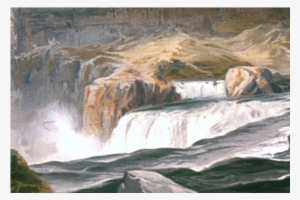 Molten Waterfall - Thomas Moran Canvas Art Shoshone Falls, Snake River, #109877