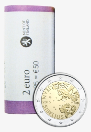 2 € 2015 Jean Sibelius Coin Roll - 2€ Finlandia 2015 - Jean Sibelius #1000492