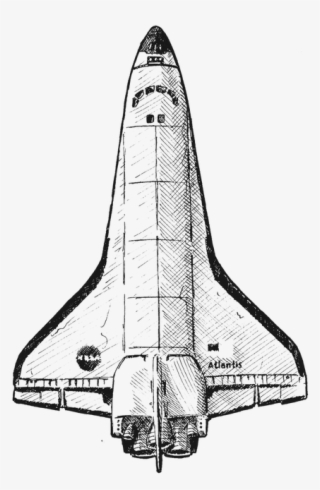 Free Png Space Shuttle Black And White Png Images Transparent - Space Shuttle Black And White #1000723