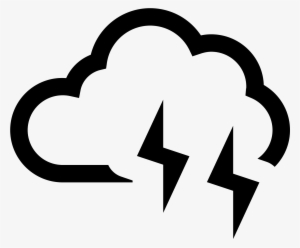Cloud Lightning Icon - Rain Icon #1001352