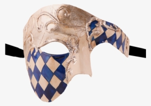 Checkred Series Vintage Phantom Of The Opera Half Face - Face Mask #1001941