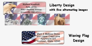 Flag & Patriotic Personalized Roll Address Labels - Address Labels #1002365