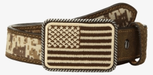 Ariat Western Belt Mens Digital Camo Overlay Med Brown #1002511