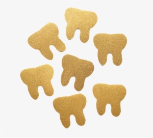 Vinyl Gold Sparkle Tooth Sticker - Animal Cracker #1003292