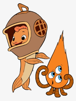 Chicken Little Kirby And Fish Clipart Png - Fish Out Of Water From Chicken Little #1004240