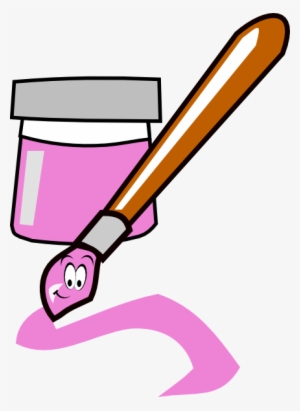 Paintbrush Clipart At Getdrawings - Pink Paintbrush Clipart #1004892
