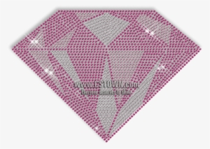 Big Custom Sparkling Rhinestud Pink Diamond Iron On - Triangle #1005755