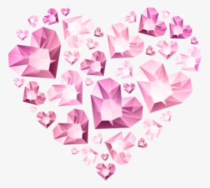 Clipart Diamond Pink - Pink Diamond Heart Png #1005811