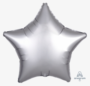 Platinum Silver Star Balloon - Balloon Star Silver Png #1005934