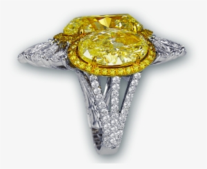 Fancy Yellow Oval Shape Diamond Cocktail Ring - Ring #1006455 Fancy Yellow Oval Shape Diamond Cocktail Ring - Ring #1006455