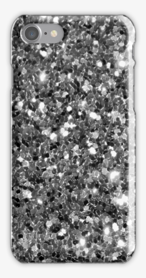 Silver Sparkly Confetti Glitter Iphone 7 Snap Case - Glitter #1006484