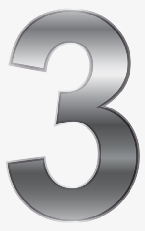 0, - Number Three Silver Png #1006711