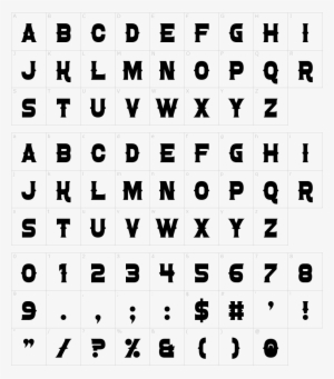 Font Characters - Project Paintball Font #1006732