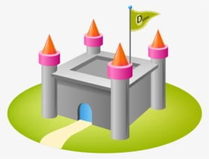 Cartoon Illustration Of A Fairytale Fortified Castle - 图标 #1006904