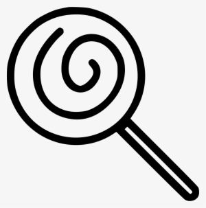 Candy Lolipop Sweet Comments - Lollipop Vector Black And White #1007176